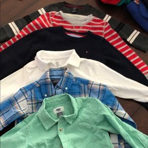 Six boys sweaters and dress shirts all size 4T